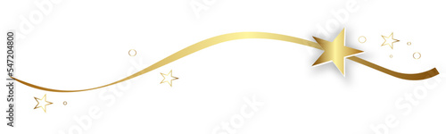 Gold Welle Wellen Band Banner Stern