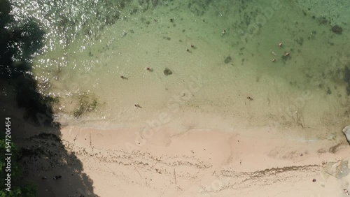 Padang Padang Beach and the Indian Ocean seen from above, Bali, Indonesia photo