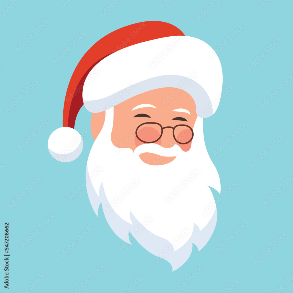 Santa Claus illustration smile face xmas holiday Santa Claus illustration smile face xmas holiday