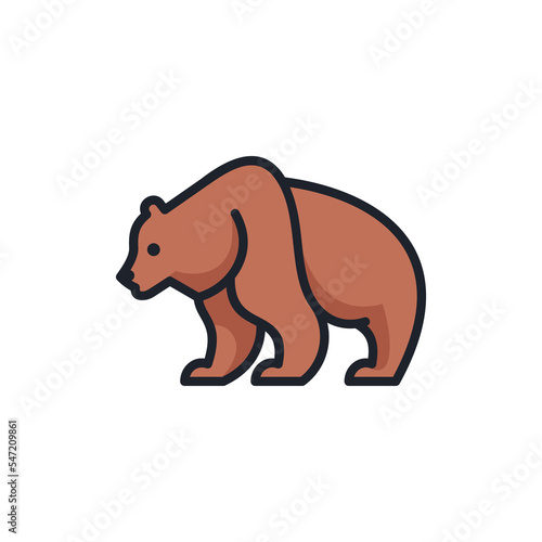 Bear Cute Cartoon Logo Design