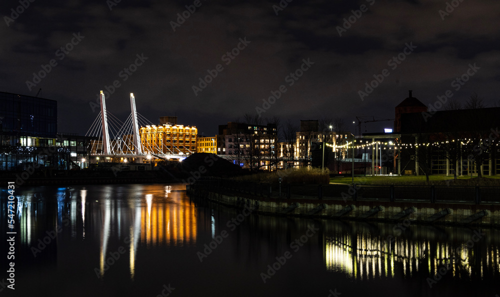 Fototapeta premium night view of the city hall country
