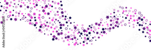 Falling confetti stars. Blue and pink stars on a white background. Festive background. Abstract texture on a white background. Design element. Vector illustration  eps 10.
