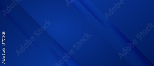 Abstract blue geometric banner background. wide design backdrop.