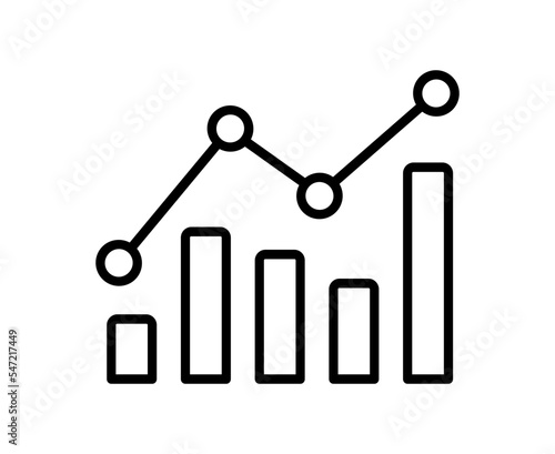 wykres ikona na białym tle