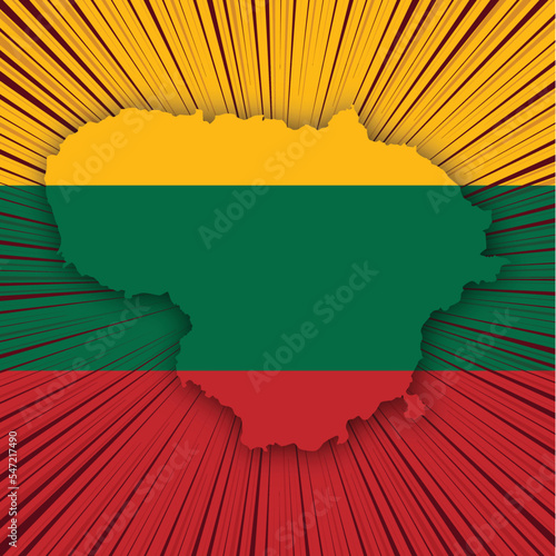Lithuania Independence Day Map Design