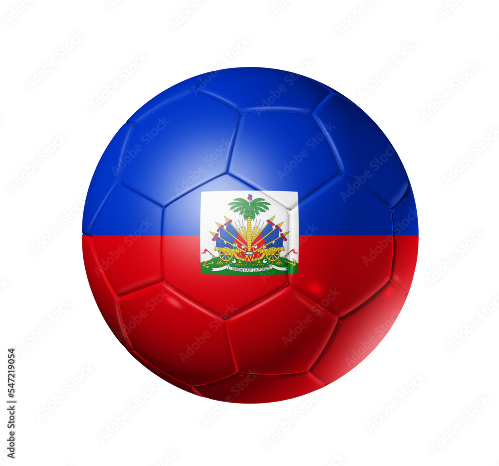 Soccer football ball with Haiti flag Soccer football ball with Haiti flag
