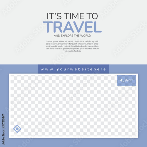 Travel and tourism tour instagram post banner or social media post template
