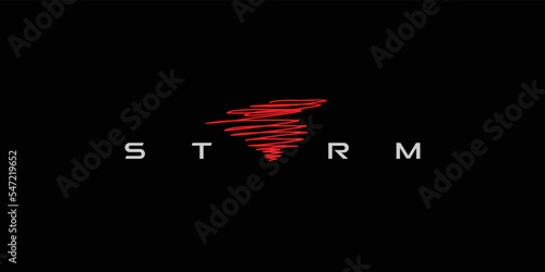 Modern and elegant storm logo design