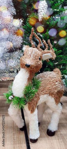 Deer - a toy under the Christmas tree. Easter children's toy