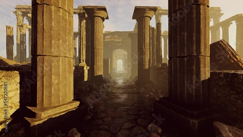 Old ruined temple of ancient Greece