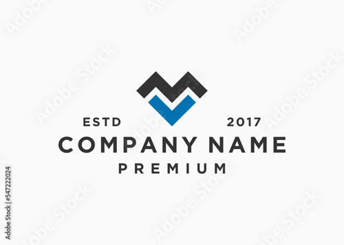 letter wv logo design vector illustration template