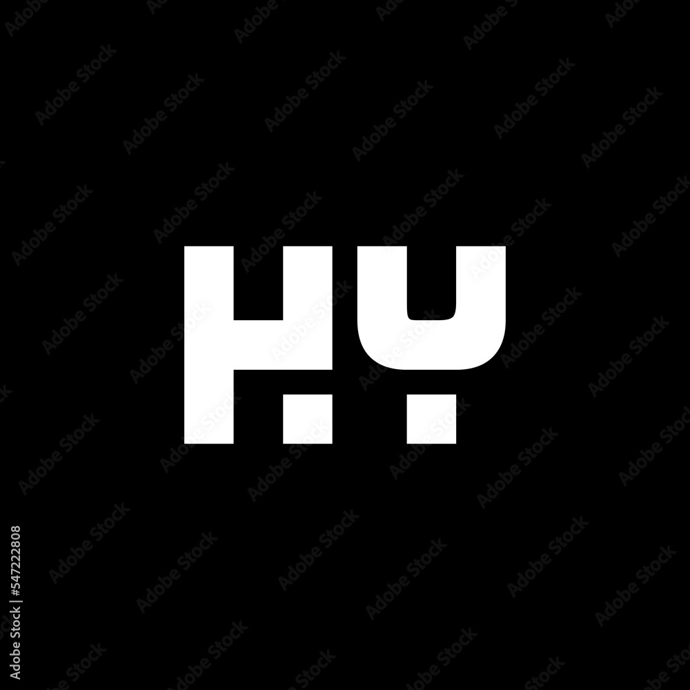 Obraz premium HY letter business logo in black and white color 