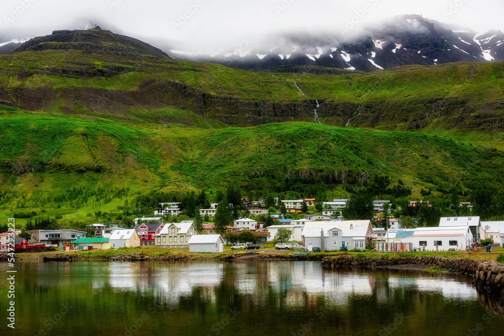 Scenic Views of Seydisfjordur, Iceland