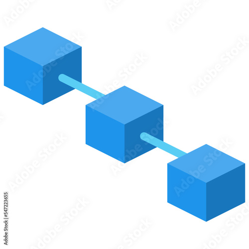 blockchain flat icon