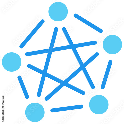 decentralized exchanges flat icon