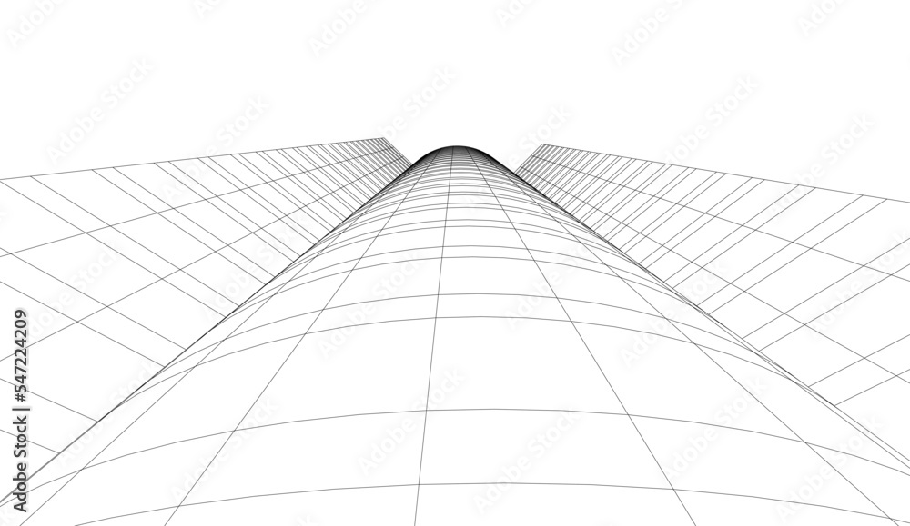 Architectural drawing vector 3d illustration Architectural drawing vector 3d illustration