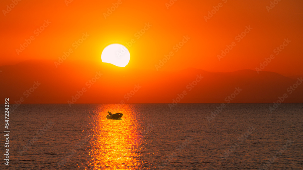Beautiful sunset photo from Manyas Lake