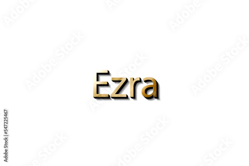 3D MOCKUP NAME EZRA photo