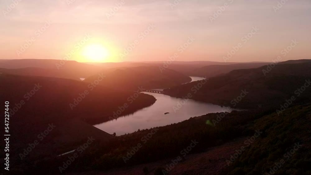 drone couple love sunset top hill mountain lake silhouette drone couple love sunset top hill mountain lake silhouette