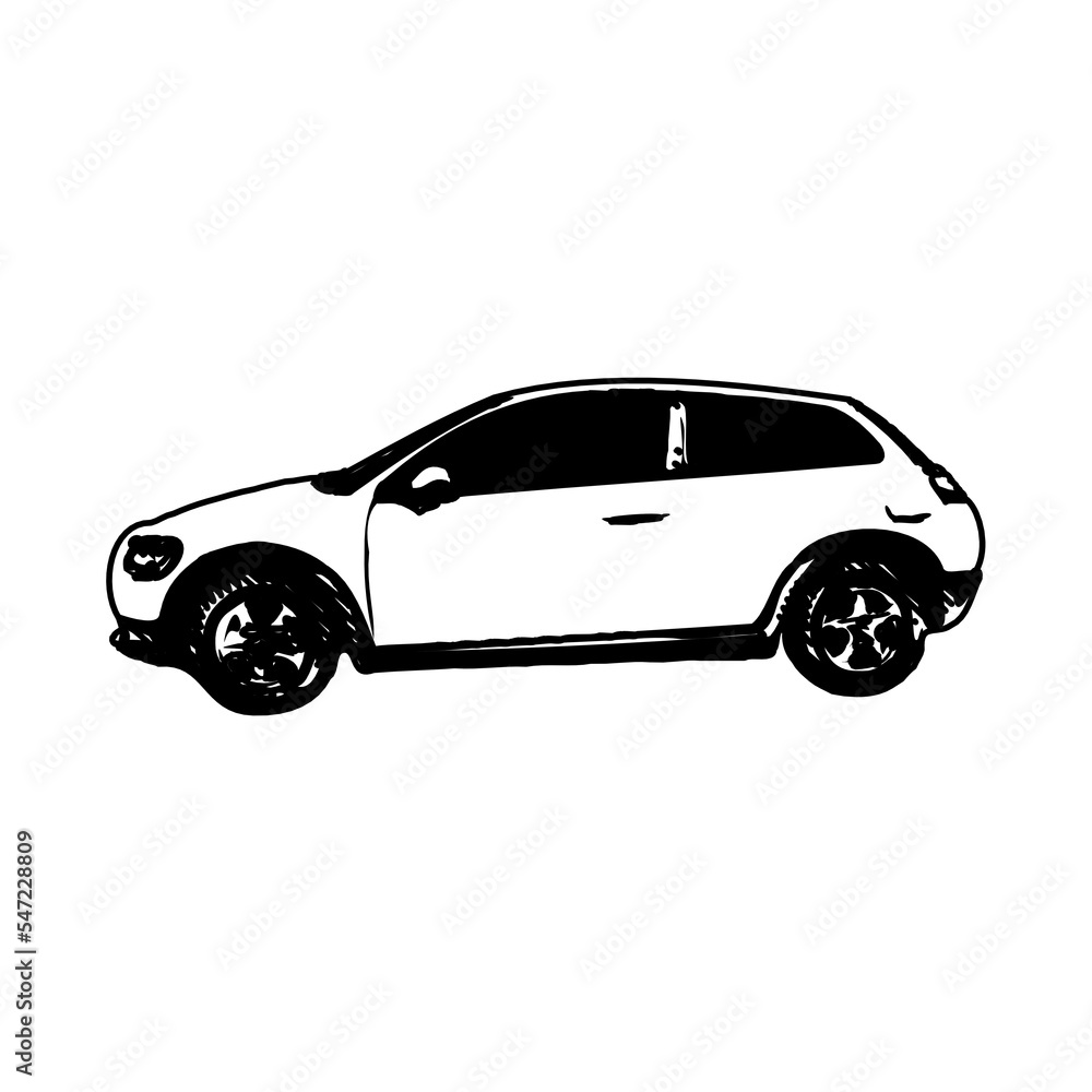 black and white drawings sketches of cars with transparent backgrounds
