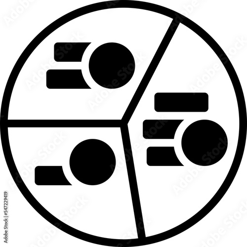 allocation solid icon