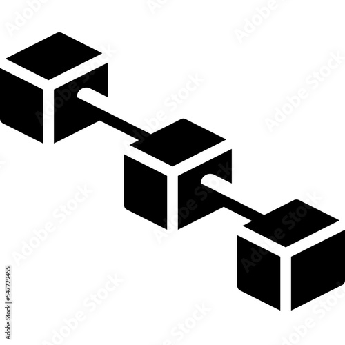 blockchain solid icon