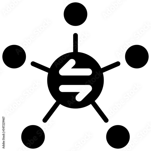 centralized exchanges solid icon