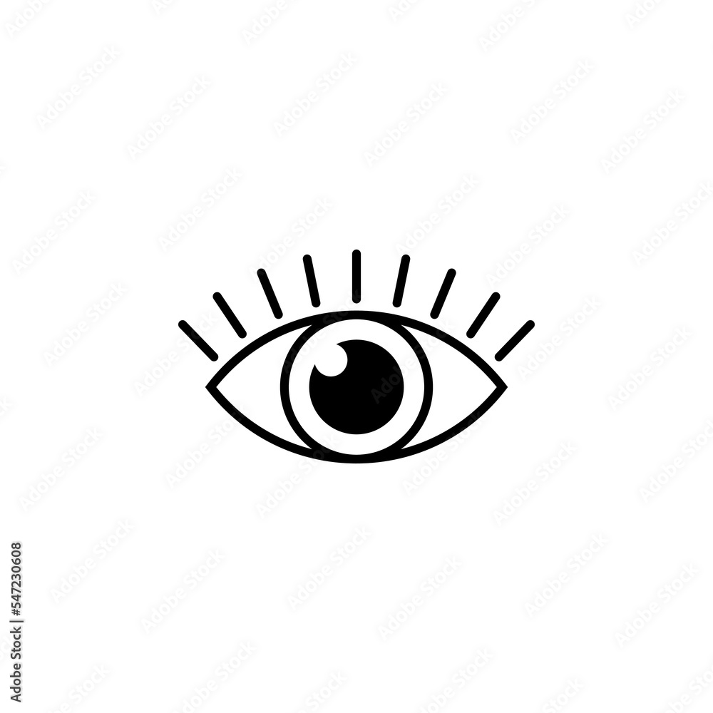 Design Eye Vector Icon Simple. Vector illustration on white background Design Eye Vector Icon Simple. Vector illustration on white background
