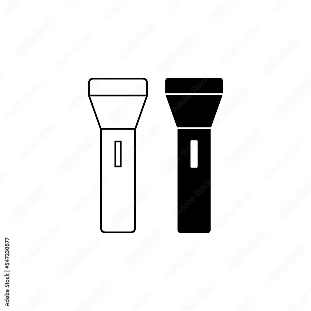 Flashlight icon, simple vector icon. Vector illustration on white background Flashlight icon, simple vector icon. Vector illustration on white background