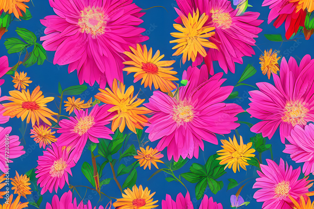 Floral Wallpaper, Seamless Pattern Floral Wallpaper, Seamless Pattern