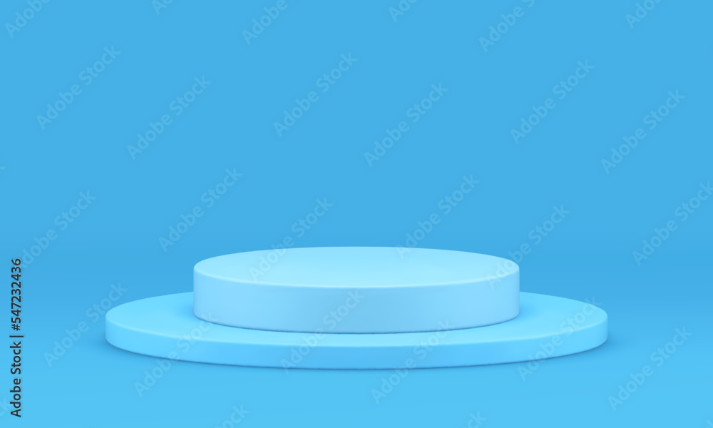 Blue 3d podium cylinder level platform foundation for retail merchandise product vector Blue 3d podium cylinder level platform foundation for retail merchandise product vector