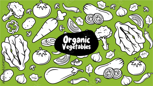 seamless pattern of vegetable