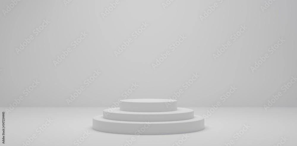 Obraz premium abstract background glass clear, podium stage pedestal for cosmetic product showcase scene, 3d illustration rendering