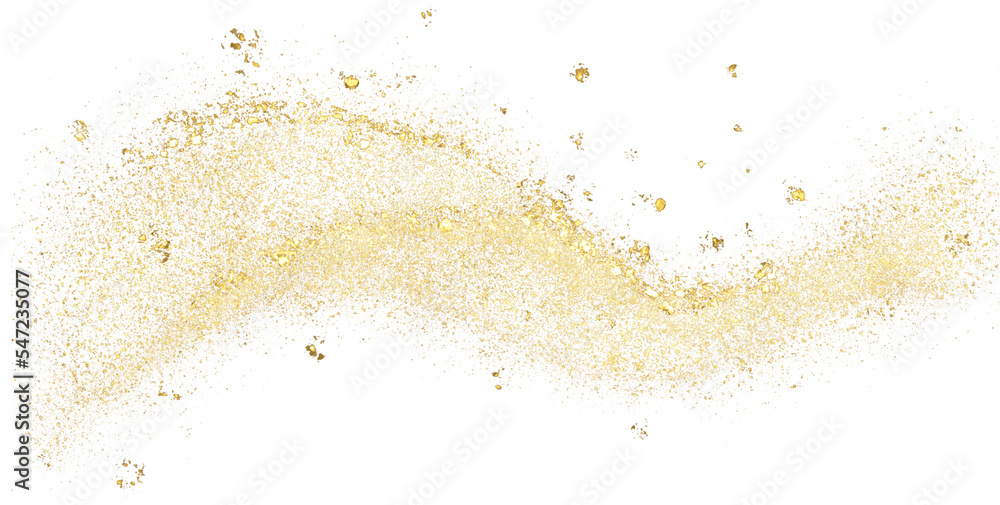 Abstract line hand-drawn with gold glitter - obrazy, fototapety, plakaty 
