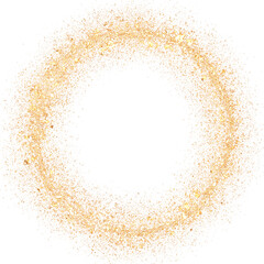 circle hand-drawn with gold glitter
