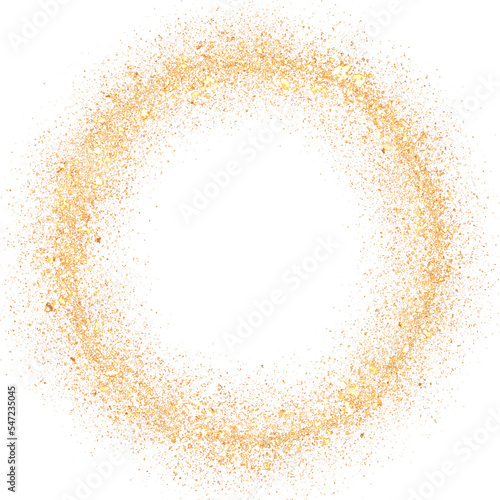 circle hand-drawn with gold glitter