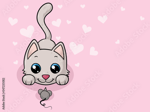 Süße Comic Katze