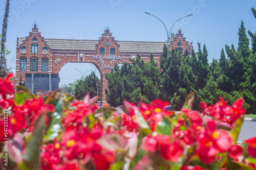 Holambra-sp,brasil-November 17,2022 Entrance to the city of holambra-sp a city known for being the Brazilian flower city