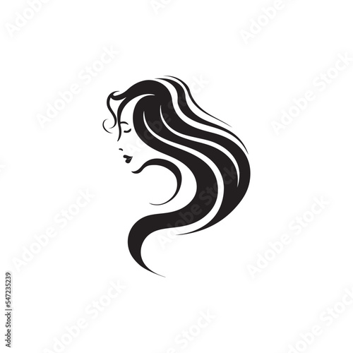 wavy hair logo , beauty salon logo, hair dresser logo , cosmetic logo