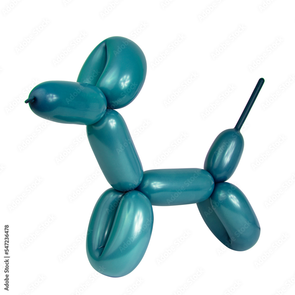 Bright balloon dog toy isolated on the white background Bright balloon dog toy isolated on the white background