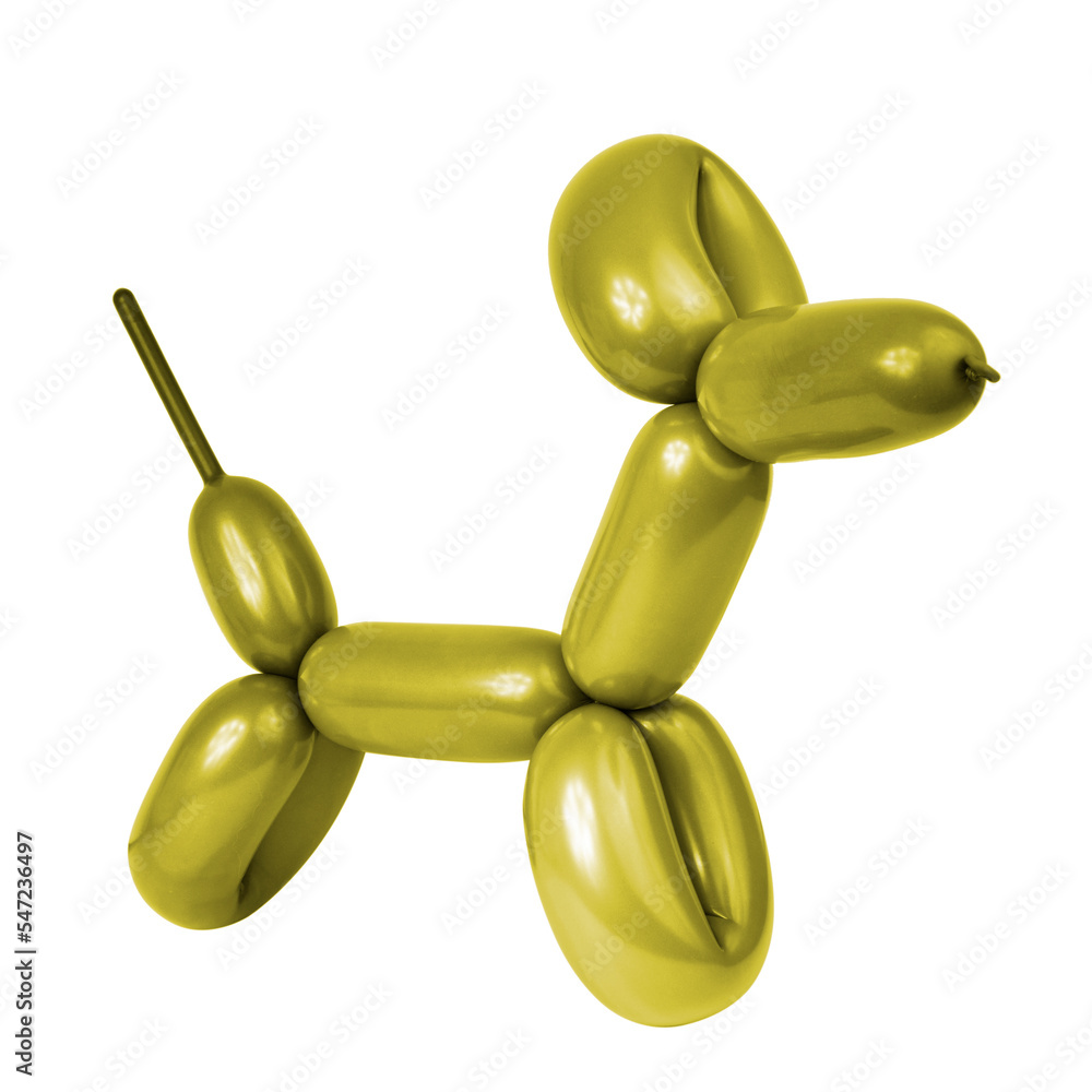 Bright balloon dog toy isolated on the white background Bright balloon dog toy isolated on the white background