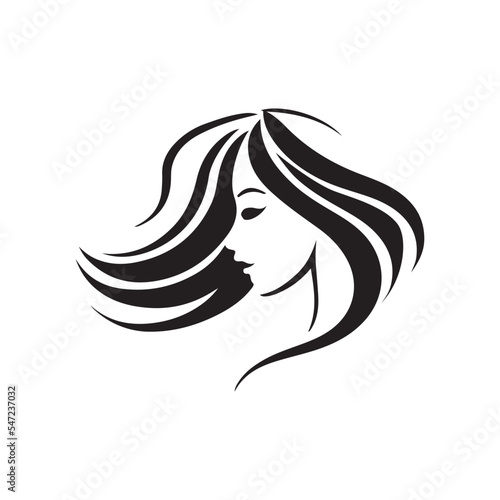 wavy hair logo , beauty salon logo, hair dresser logo , cosmetic logo