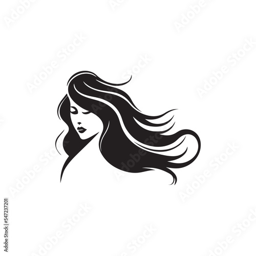 wavy hair logo , beauty salon logo, hair dresser logo , cosmetic logo