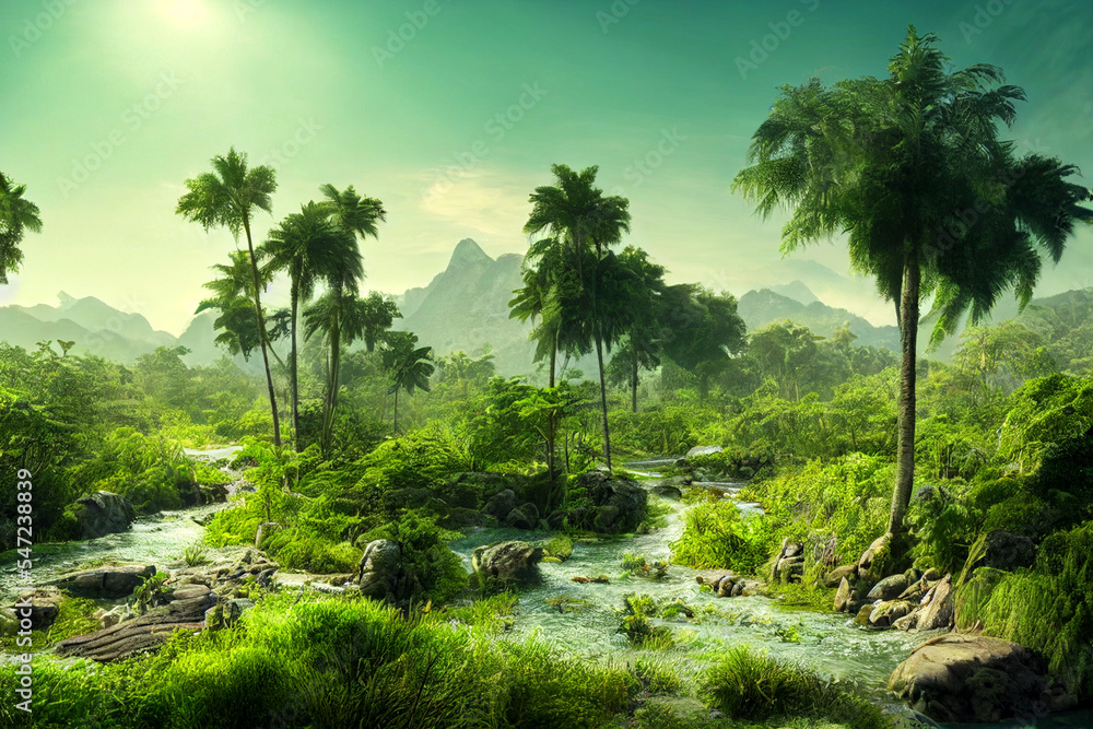 landscape with lake and mountains high quality digital art landscape with lake and mountains high quality digital art