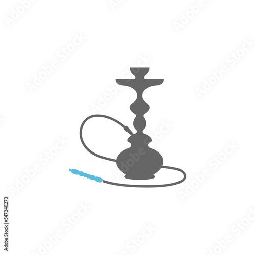Black and blue hookah icon isolated on a white background - concept of smoking and bad habits