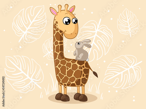 Süße comic Giraffe