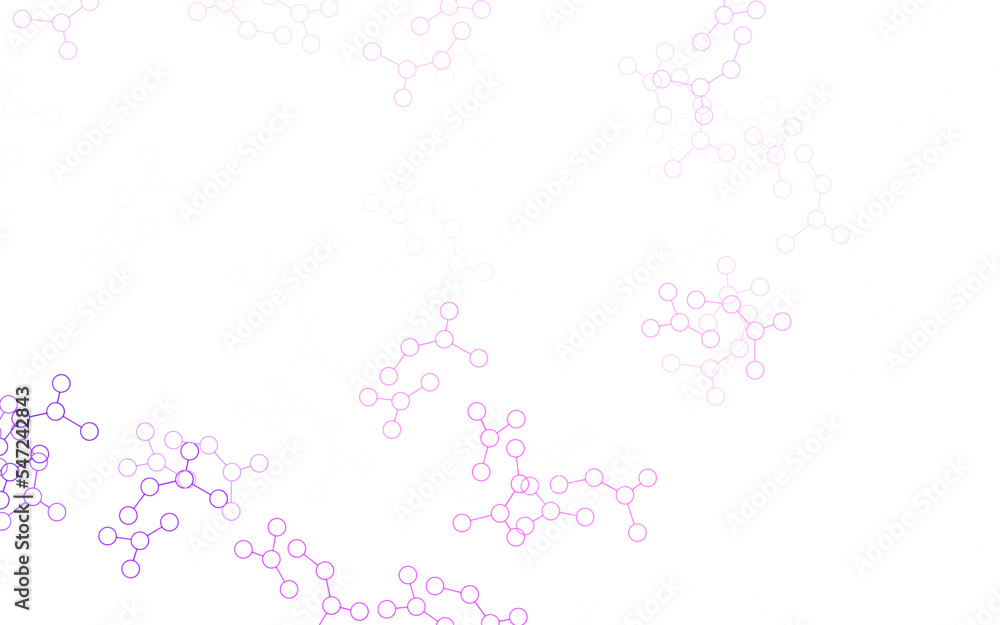 Light Purple, Pink vector pattern with artificial intelligence network.