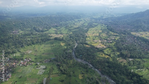 Fototapeta Naklejka Na Ścianę i Meble -  Bali, Indonesia - November 13, 2022: The Bali Terrace Rice Fields