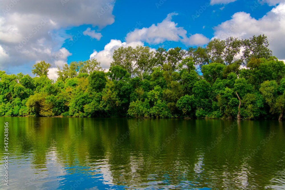 View of the Tisza river at Martely in Hungary