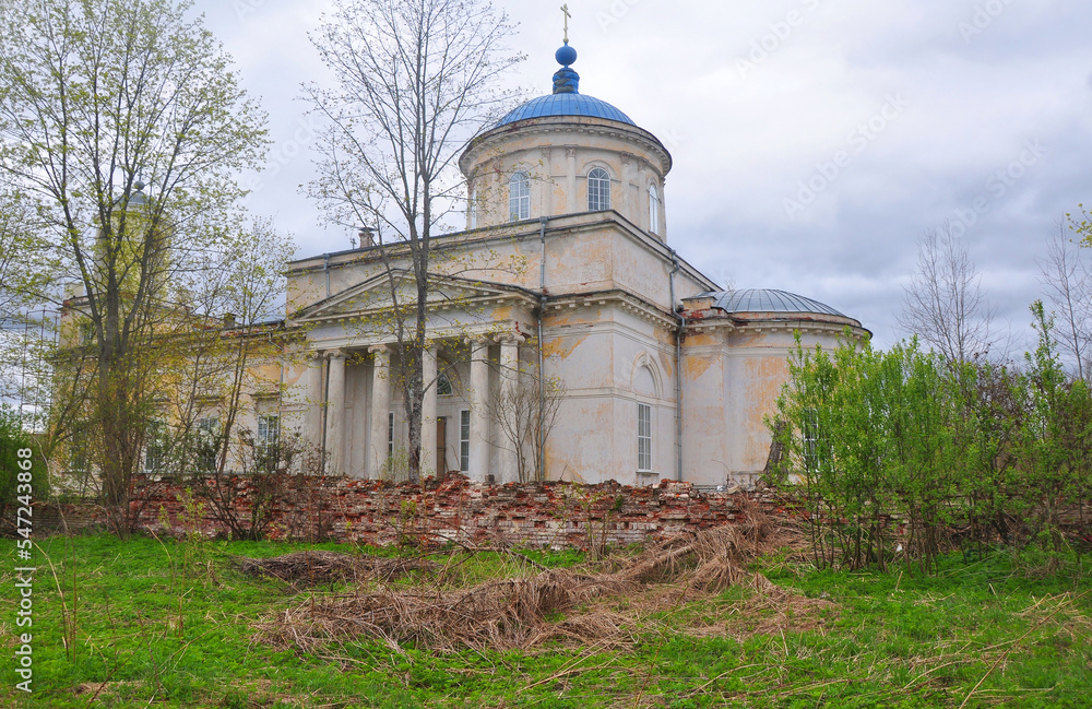 Spaso-Georgievsky temple in the village of Mlevo, Tver region. Russia